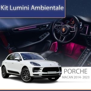 Lumini ambientale Porsche Macan 2014-2023 set complet control telefon sau sistem original AMB-PO-MACAN-2014-LED