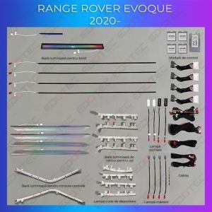 Lumini ambientale Range Rover Evoque 2020- set complet control telefon sau sistem original AMB-LR-EVOQUE-2020 - Img 2