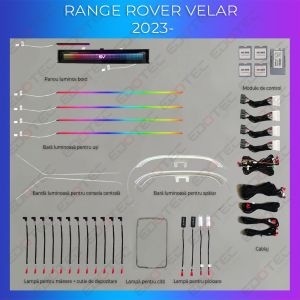 Lumini ambientale Range Rover Velar 2023- set complet control telefon sau sistem original AMB-LR-VELAR-2023 - Img 2