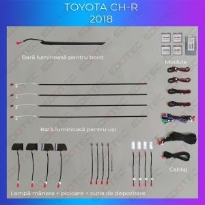 Lumini Ambientale Toyota CH-R 2018- set complet control telefon sau sistem original AMB-TO-CH-R-18 - Img 2