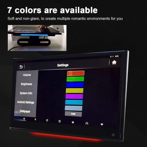 MONITOR TETIERA ANDROID TRAVELMATE 13.3" TABLETA SMART ULTRASLIM HDMI USB SD 1080P 4K INTERNET WIFI BLUETOOTH TOUCHSCREEN REZOLUTIE FULL HD LEDURI AMBIENTALE SI LOGO SELECTABILE