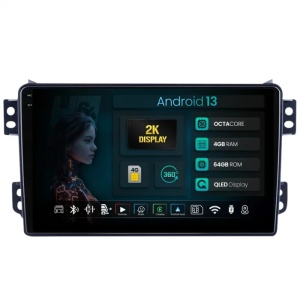 Navigatie 2K HUB64 Opel Agila / Suzuki Splash (2007-2014), 8GB RAM, Android 13, Octacore, Slot Sim 4G, DSP, GPS, Wi-FI, Carplay, Android Auto, USB, Bluetooth, Waze, Touchscreen, 9.5 Inch