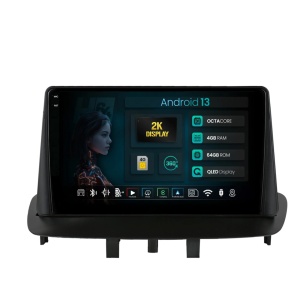 Navigatie 2K Renault Megane 3 / Fluence (2009-2016), 4GB RAM, Android, Octacore, Slot Sim 4G, DSP, GPS, Wi-FI, Carplay, Android Auto, USB, Bluetooth, Waze, Touchscreen, 9.5 Inch