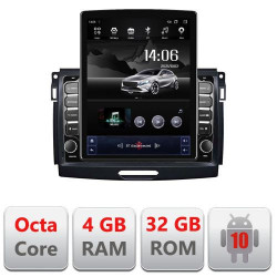 NAVIGAȚIE ANDROID 10 DEDICATA FORD RANGER 2016- ECRAN CAPACITIV TIP TESLA 9,7" PROCESOR OCTACORE 4GB RAM 32GB MEMORIE INTERNA DVR CARKIT BLUETOOTH MIRROR LINK MODEL TESLA KIT-574+EDT-E709