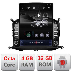 NAVIGAȚIE ANDROID 10 DEDICATA KIA CARENS 2013-2018 ECRAN CAPACITIV TIP TESLA 9,7" PROCESOR OCTACORE 4GB RAM 32GB MEMORIE INTERNA DVR CARKIT BLUETOOTH MIRROR LINK MODEL TESLA KIT-2023+EDT-E709