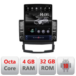 NAVIGAȚIE ANDROID 10 DEDICATA SSANGYONG JKORANDO 2011-2013 ECRAN CAPACITIV TIP TESLA 9,7" PROCESOR OCTACORE 4GB RAM 32GB MEMORIE INTERNA DVR CARKIT BLUETOOTH MIRROR LINK MODEL TESLA KIT-159+EDT-E709