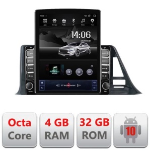 NAVIGAȚIE ANDROID 10 DEDICATA TOYOTA CH-R, ECRAN CAPACITIV TIP TESLA 9,7" PROCESOR OCTACORE 4GB RAM 32GB MEMORIE INTERNA DVR CARKIT BLUETOOTH MIRROR LINK MODEL TESLA KIT-ch-r-b+EDT-E709