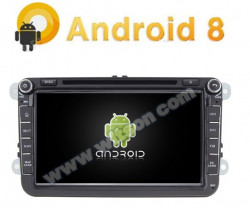 NAVIGATIE ANDROID 8.0 DEDICATA VW SKODA SEAT WITSON W2-V7617 ECRAN 8'' CAPACITIV INTERNET 4G WIFI OCTA-CORE 4G RAM 32GB 1,5 GHZ DDR 3 CARKIT MIRROR LINK WAZE MODEL PREMIUM