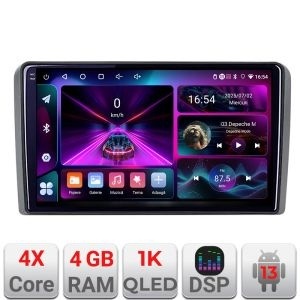 Navigatie Audi A3 8P Quad Core A-049 4+64 InCell Display 1K Android Waze USB Navigatie Internet Youtube Radio KIT-049+EDT-E209-RK