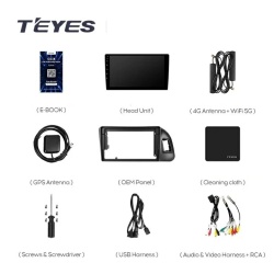 Navigatie Auto Teyes CC3 Audi Q5 8R 2008-2017 4+32GB 9" QLED Octa-core 1.8Ghz Android 4G Bluetooth 5.1 DSP