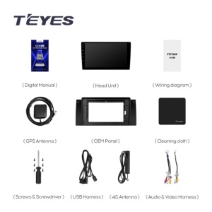 NAVIGATIE AUTO TEYES CC3 BMW SERIA 5 E39 1995-2003 3+32GB 9" QLED OCTA-CORE 1.8GHZ, ANDROID 4G BLUETOOTH 5.1 DSP