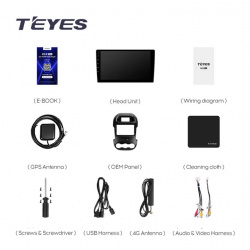 NAVIGATIE AUTO TEYES CC3 FORD RANGER 3 2011-2018 6+128GB 9" QLED OCTA-CORE 1.8GHZ ANDROID 4G BLUETOOTH 5.1 DSP