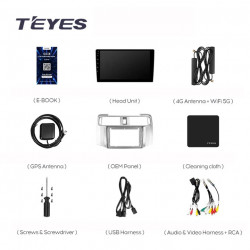 NAVIGATIE AUTO TEYES CC3 TOYOTA 4RUNNER 5 2009 - 2020 6+128GB 9" QLED OCTA-CORE 1.8GHZ, ANDROID 4G BLUETOOTH 5.1 DSP
