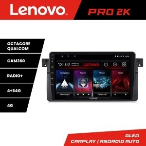 Navigatie BMW Seria 3 E46 Rover 75 Lenovo Kit-052 8 core QLED 2K 4+64 360 Android Waze USB Navigatie Internet Youtube Radio KIT-052+PRO-2K-9-4+64