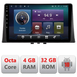 NAVIGAȚIE CARPAD ANDROID 10 DEDICATĂ CITROEN BERLINGO 2019- ECRAN 9" CAPACITIV INTERNET 3G WIFI PROCESOR OCTA-CORE 4G RAM 32GB 1,6 GHZ DVR CARKIT BLUETOOTH MIRROR LINK MODEL KIT-berlingo18+EDT-E410