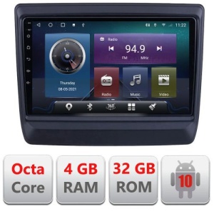 NAVIGATIE CARPAD ANDROID 10 DEDICATA ISUZU D-MAX 2020- ECRAN 9" CAPACITIV INTERNET 3G WIFI PROCESOR CORTEX A9 OCTA CORE 4G RAM 32GB 1,6 GHZ DVR CARKIT BLUETOOTH MIRROR LINK MODEL KIT-DMAX20+EDT-E409