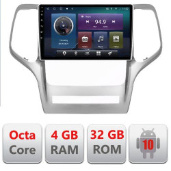 NAVIGATIE CARPAD ANDROID 10 DEDICATA JEEP GRAND CHEROKEE 2010-2012 ECRAN 9" CAPACITIV INTERNET 3G WIFI PROCESOR CORTEX A9 OCTA CORE 4G RAM 32GB 1,6 GHZ DVR CARKIT BLUETOOTH MIRROR LINK MODEL KIT-grche+EDT-E409
