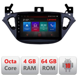 NAVIGATIE CARPAD ANDROID 10 DEDICATA OPEL CORSA E 2013-2016 ECRAN CAPACITIV OCTACORE 4GB RAM 64 GB ROM DVR CARKIT BLUETOOTH MIRROR LINK MODEL LENOVO KIT-corsa+EDT-E509-PRO