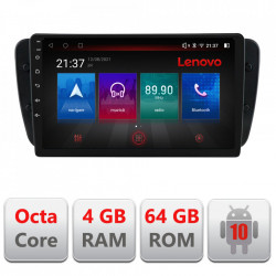 NAVIGATIE CARPAD ANDROID 10 DEDICATA SEAT IBIZA 2008-2014 ECRAN CAPACITIV OCTACORE 4GB RAM 64 GB ROM DVR CARKIT BLUETOOTH MIRROR LINK MODEL LENOVO KIT-246+EDT-E509-PRO
