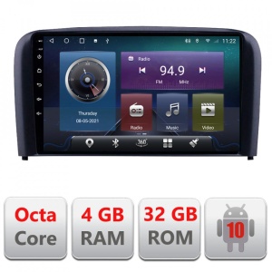 NAVIGATIE CARPAD ANDROID 10 DEDICATA VOLVO S80 2004-2006 ECRAN 9" CAPACITIV INTERNET 3G WIFI PROCESOR CORTEX A9 OCTA CORE 2G RAM 32GB 1,6 GHZ DVR CARKIT BLUETOOTH MIRROR LINK MODEL KIT-S80+EDT-E409