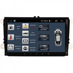 NAVIGATIE CARPAD ANDROID 10 DEDICATA VW SKODA SEAT ECRAN IPS 9'' CAPACITIV 2GB RAM INTERNET 3G WIFI DVR GPS WAZE CARKIT BLUETOOTH MIRROR LINK MODEL PREMIUM CAMERA MARSARIER BONUS!