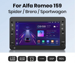 NAVIGATIE CARPAD ANDROID 12 DEDICATA ALFA ROMEO 159 SPIDER BRERA ECRAN IPS 7" INTERNET WIFI QUADCORE 2GB + 32GB SUNET DSP DVR CARKIT BLUETOOTH GPS COMENZI PE VOLAN