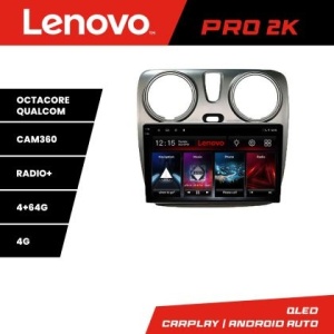 Navigatie Dacia Dokker Android radio bluetooth internet 8 core QLED 2K 4+64 360 RAM Lenovo kit-dokker+PRO-2K-9-4+64