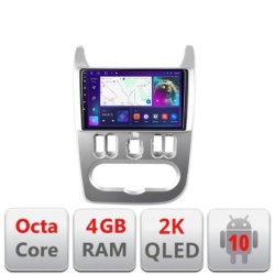 Navigatie Dacia Duster 2010-2012 C-099 Android Octa Core Ecran 2K QLED GPS 4G 4+32GB 360 KIT-099+EDT-E409-2K KIT-099+EDT-E409-2K