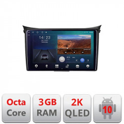 Navigatie dedicata Hyundai I30 2011-2016 Android Ecran 2K QLED octa core 3+32 carplay android auto KIT-i30-2011+EDT-E309V3-2K