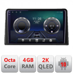 Navigatie dedicata Renault Express Android Octa Core Ecran 2K QLED GPS 4G 4+32GB 360 kit-express+EDT-E409-2K