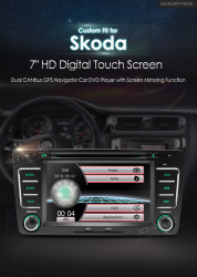 NAVIGATIE DEDICATA SKODA OCTAVIA 2 MODEL XTRONS PF710TSS ECRAN 7" MENIURI OEM DVD GPS CARKIT PRELUARE AGENDA TELEFONICA FARA RAMA ADAPTOARE