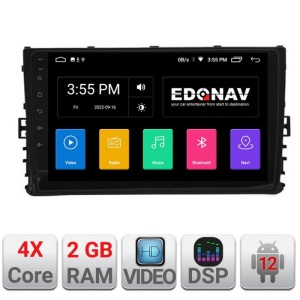 Navigatie dedicata Edonav Toyota Auris Corolla 2017-2018 A-auris-2017 Ecran Qled, 2+32GB, USB, Bluetooth, Wifi, Carplay Wireless, Model KIT-auris-2017+EDT-E209v2