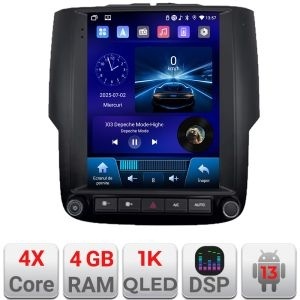 Navigatie Dodge Ram 2013-2018 Edonav Tesla Qled 9.7",Quad core,4Gb RAM,64Gb Hdd,DSP,Carplay,Android Auto,Bluetooth Incell Display 1K kit-tesla-ram2500+EDT-E220-RK