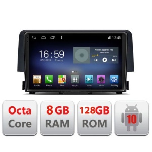 Navigatie Honda Civic 2016-2020 F-669 Octa Core cu Android Radio Bluetooth Internet GPS WIFI DSP 8+128GB 4G KIT-669+EDT-609