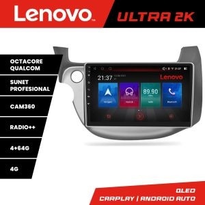 Navigatie Honda Fit 2008-2013 Android radio gps internet 8 core QLED Qualcomm 4+64 360 Lenovo KIT-fit-08+ULTRA-9-4+64