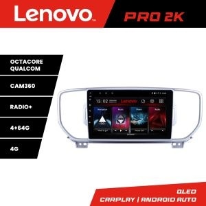 Navigatie Kia Sportage 2016-2018 Lenovo Kit-567 8 core QLED 2K 4+64 360 Android Waze USB Navigatie Internet Youtube Radio KIT-576+PRO-2K-9-4+64