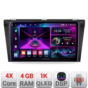 Navigatie Mazda 3 2009-2014 A-034 4+64 InCell Display 1K Android Waze USB Navigatie Internet Youtube Radio KIT-034+EDT-E209-RK