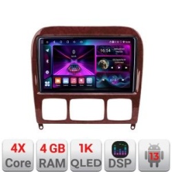 Navigatie Mercedes Clasa S 1998-2005 A-220 4+64 InCell Display 1K Android Waze USB Navigatie Internet Youtube Radio KIT-220+EDT-E209-RK