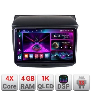 Navigatie Mitsubishi L200 2006-2014 A-094 4+64 InCell Display 1K Android Waze USB Navigatie Internet Youtube Radio KIT-094+EDT-E209-RK