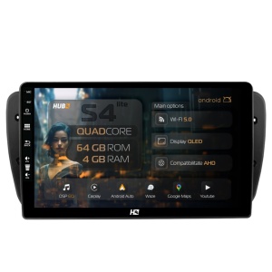 Navigatie Seat Ibiza (2009-2013), 4GB RAM, Android 13, Quadcore, DSP, GPS, Wi-FI, Carplay, Android Auto, USB, Bluetooth, Waze, Touchscreen, 9 inch
