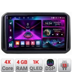 Navigatie Suzuki Ignis 2016- A-IGNIS16 4+64 InCell Display 1K Android Waze USB Navigatie Internet Youtube Radio KIT-IGNIS16+EDT-E209-RK