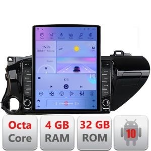 Navigatie TOYOTA Hilux 2016- H-TY59 ecran tip TESLA 9.7" cu Android Radio Bluetooth Internet GPS WIFI 4+32GB DSP 4G Oc KIT-TY59+EDT-E710