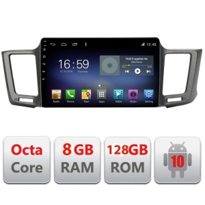 Navigatie TOYOTA RAV 4 2013-2018 F-247 Octa Core cu Android Radio Bluetooth Internet GPS WIFI DSP 8+128GB 4G KIT-247+EDT-E609