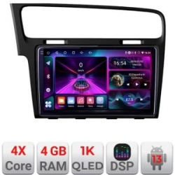 Navigatie VW Golf 7 A-491 4+64 InCell Display 1K Android Waze USB Navigatie Internet Youtube Radio KIT-491+EDT-E210-RK