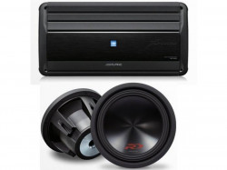 Pachet Super Bass 2 x Subwoofer Alpine SWR-12D2 3000W + Amplificator Alpine MRX-M240