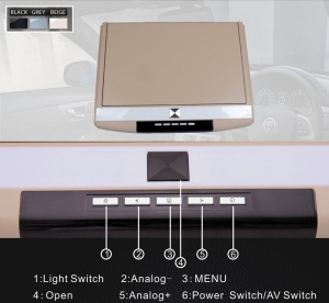 PLAFONIERA AUTO CU MONITOR LED 15,6'' REZOLUTIE FULL HD 1080P USB SD HDMI PLAYER INTRARE AUDIO/ VIDEO AUX ! MONTAJ CALIFICAT IN TOATA TARA ! - Img 6