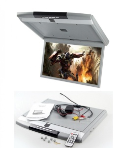 PLAFONIERA AUTO CU MONITOR LED 17,3'' REZOLUTIE FULL HD 1080P USB SD HDMI PLAYER INTRARE AUDIO/ VIDEO AUX ! MONTAJ CALIFICAT IN TOATA TARA ! - Img 7