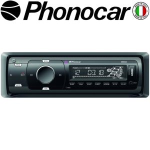 Player auto 1 DIN PHONOCAR VM063, 4 x 50W Radio AM FM cu streaming Bluetooth A2DP si sistem hands-free pentru masina cu USB, SD, AUX, leduri albe