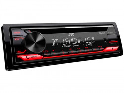 Receptor CD 1-DIN JVC KDT812BT Bluetooth, CD, USB, Aux-in, Compatibil iphone, Amazon Alexa, Iluminare taste: rosu.