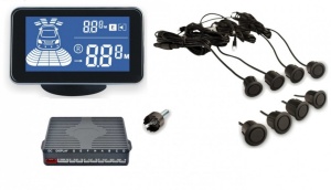 Senzori parcare fata spate cu temporizare cu 8 senzori si display LCD KC-6000J